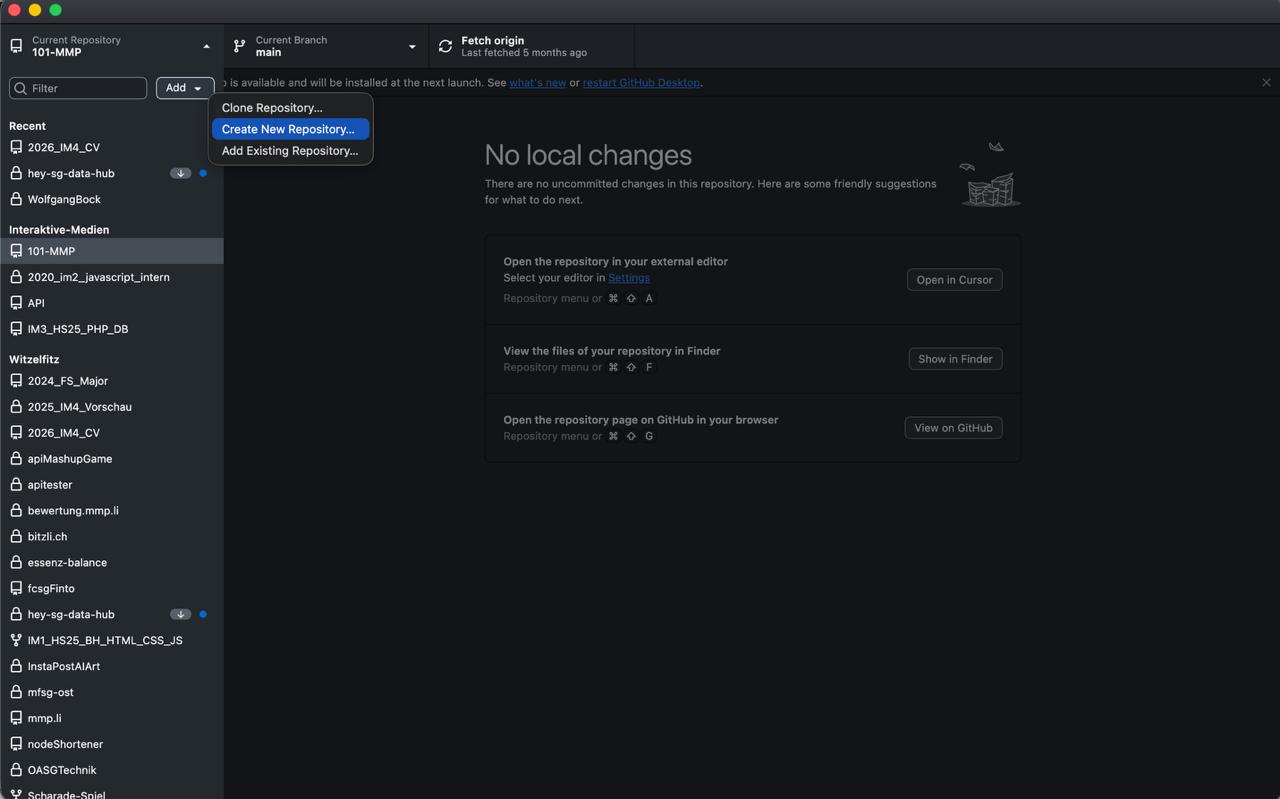 GitHub Desktop Create New Repository